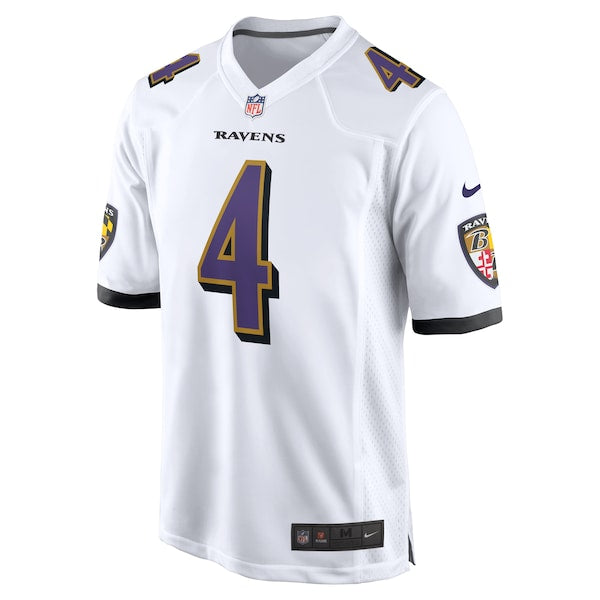 Zay Flowers Baltimore Ravens Nike Game Jersey - White/Black - Image 5