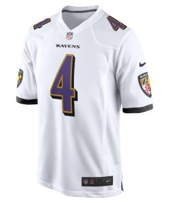 Alternative view of Zay Flowers Baltimore Ravens Nike  Game Jersey -  White