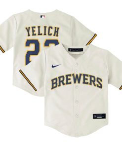 Christian Yelich Milwaukee Brewers Nike Toddler Home Replica Player Jersey - Cream