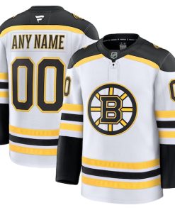 Boston Bruins  Away Premium Custom Jersey - White/Black