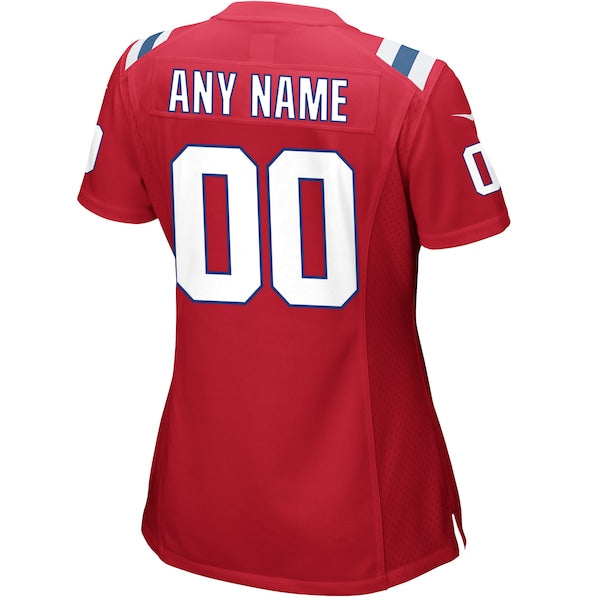 New England Patriots Nike Women's Alternate Custom Jersey - Red - Image 3