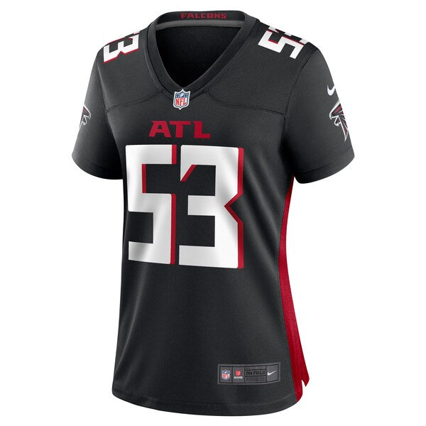 Nate Landman Atlanta Falcons Nike Women's Team Game Jersey - Black - Image 2