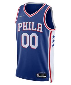 Alternative view of Philadelphia 76ers Nike 2021/22 Diamond Swingman Custom Jersey - Icon Edition - Royal