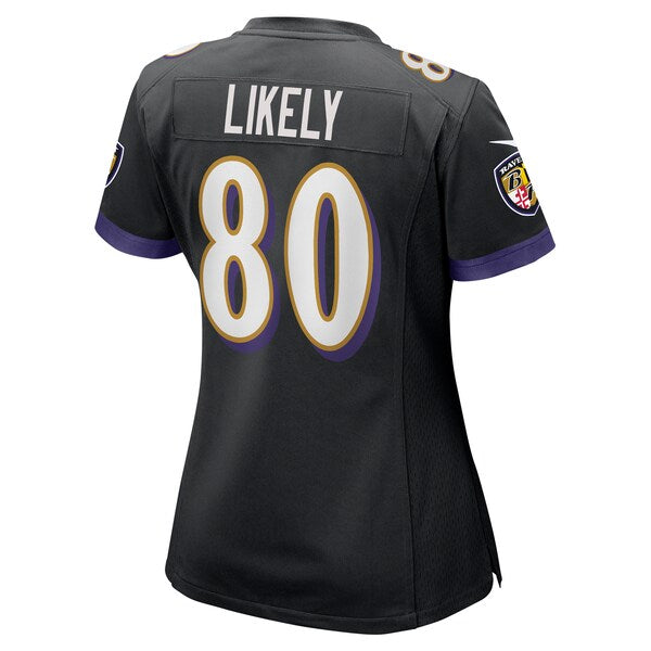 Isaiah Likely Baltimore Ravens Nike Women's Alternate Game Jersey - Black - Image 3