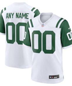 New York Jets Nike Classic Alternate Custom Replica Jersey - White