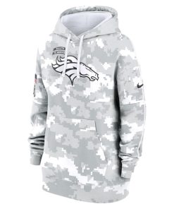 Alternative view of Denver Broncos Nike Women's 2024 Salute To Service Club Fleece Pullover Hoodie - Arctic Camo