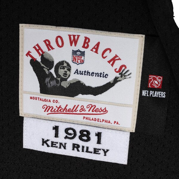 Ken Riley Cincinnati Bengals 1981 Authentic Throwback Retired Player Jersey - Black - Image 5