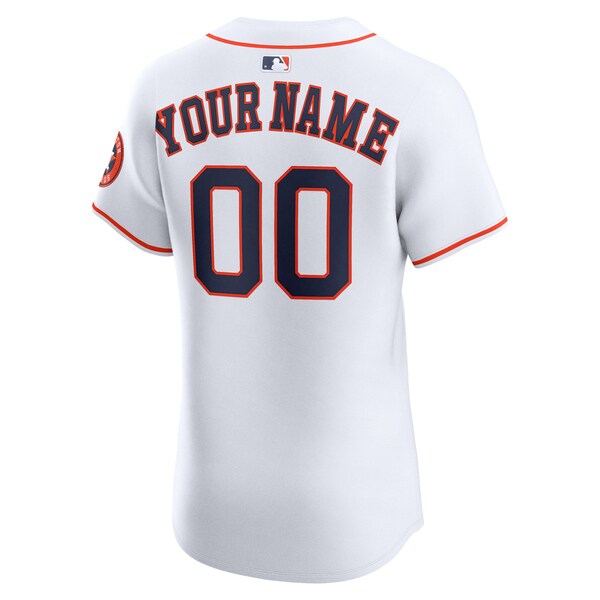 Houston Astros Nike Home Elite Custom Jersey - White - Image 3