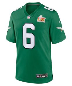 Alternative view of DeVonta Smith Philadelphia Eagles Nike Super Bowl LIX 2nd Alternate Game Jersey - Kelly Green