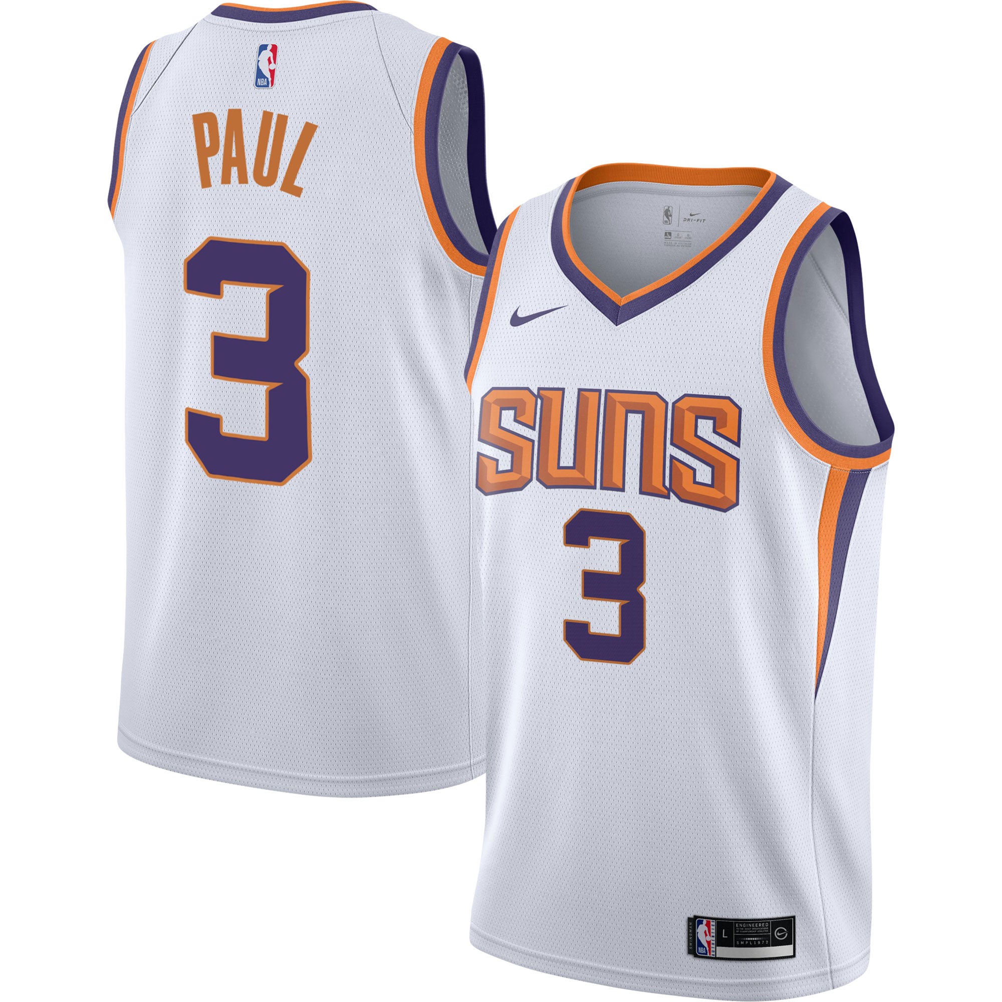Chris Paul Phoenix Suns Nike Youth Swingman Jersey - Icon Edition - Purple/White - Image 5