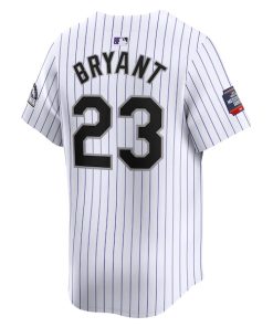 Alternative view of Kris Bryant Colorado Rockies Nike 2024 MLB World Tour Mexico City Series Home Limited Player Jersey - White