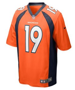 Alternative view of Marvin Mims Jr Denver Broncos Nike Team Game Jersey -  Orange