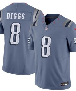 Stefon Diggs New England Patriots Nike 2025 RIVALRIES Vapor Limited Jersey - Storm Blue