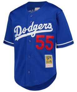 Alternative view of Orel Hershiser Los Angeles Dodgers Youth Cooperstown Collection?Mesh Batting Practice Jersey - Royal