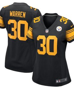 Jaylen Warren Pittsburgh Steelers Nike Women's Alternate Game Jersey -  Black