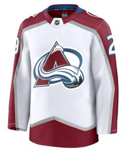 Alternative view of Nathan MacKinnon Colorado Avalanche  Away Premium Jersey - White/Navy/Burgundy