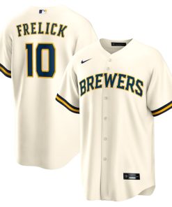 Sal Frelick Milwaukee Brewers Nike Home Replica Player Jersey - Cream