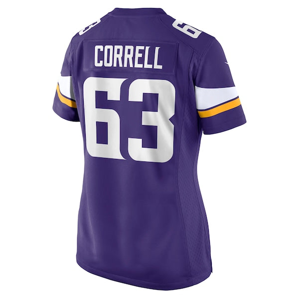Zeke Correll Minnesota Vikings Nike Women's Team Game Jersey - Purple - Image 3