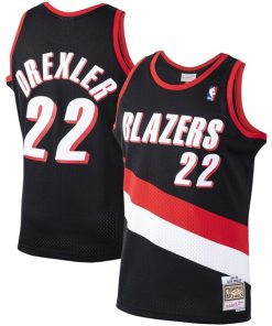 Clyde Drexler Portland Trail Blazers 1991/92 Hardwood Classics Swingman Jersey - Black