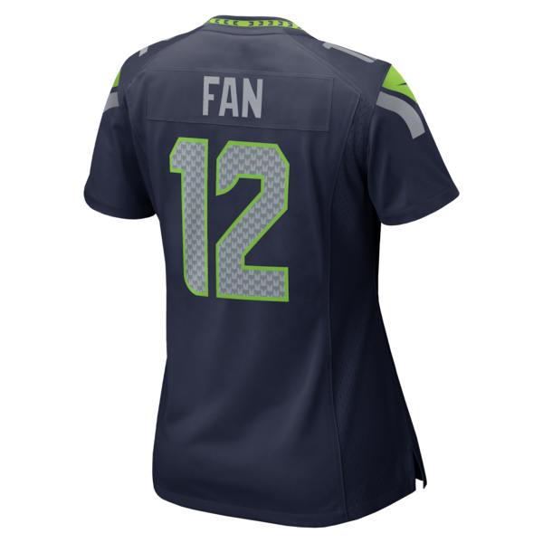 Women's Seattle Seahawks 12s Nike College Navy Super Bowl LX Patch Game Jersey - Image 3
