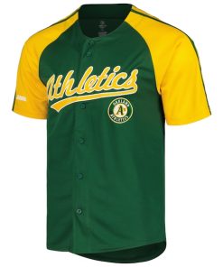 Alternative view of Oakland Athletics Stitches Team Raglan Jersey - Green