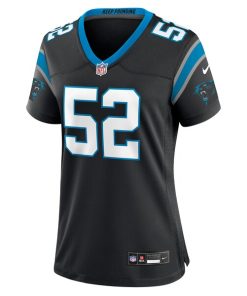 Alternative view of DJ Johnson Carolina Panthers Nike Women's  Game Jersey -  Black