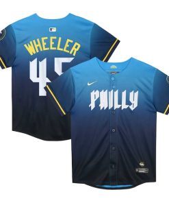 Zack Wheeler Philadelphia Phillies Nike Preschool 2024 City Connect Limited Player Jersey - Blue