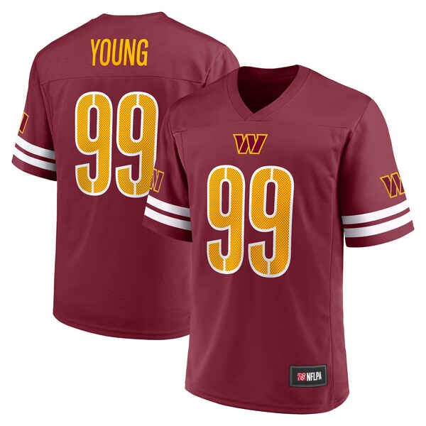 Men's Chase Young Burgundy Washington Commanders Replica Player Jersey - Image 2