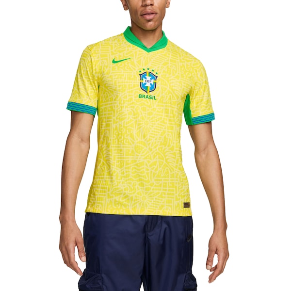 Brazil National Team Nike 2024 Home Match Authentic Jersey?ยจC Yellow - Image 4