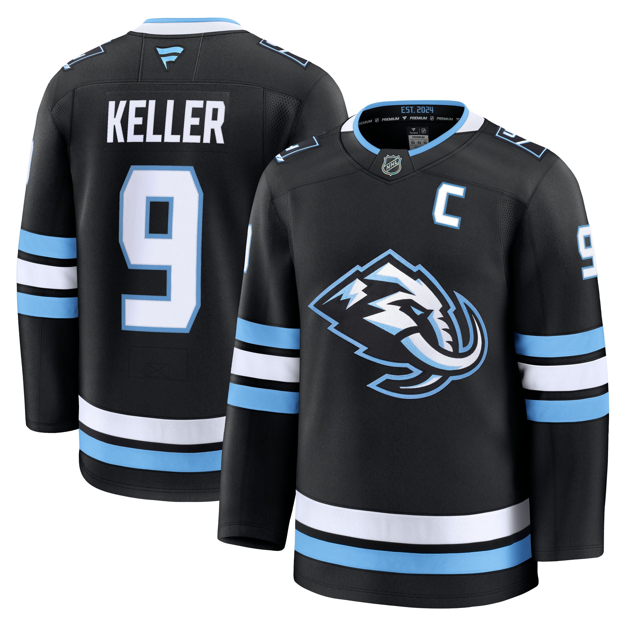 Clayton Keller Utah Mammoth Away Premium Player Jersey - White/Black - Image 5