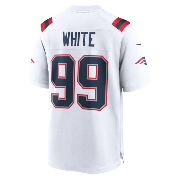 Keion White New England Patriots Nike Game Jersey - White - Image 4
