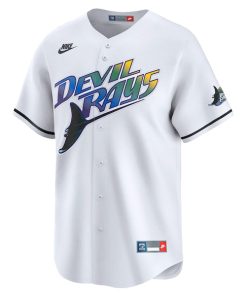 Alternative view of Fred McGriff Tampa Bay Rays Nike Throwback Cooperstown Limited Jersey - White