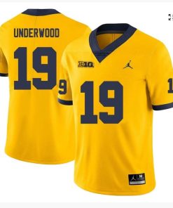 Men's Jordan Brand Bryce Underwood Michigan Wolverines College Football Game Jersey - Yellow
