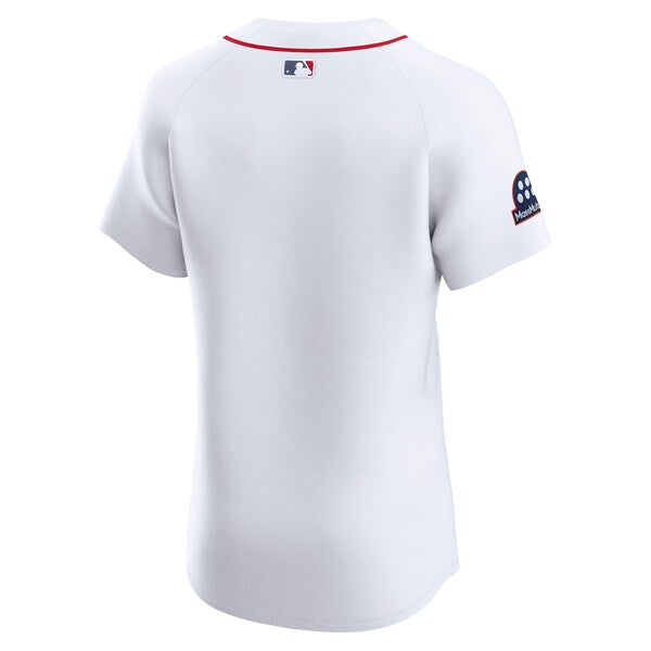 Boston Red Sox Nike Home Sponsor Patch Elite Jersey - White - Image 4