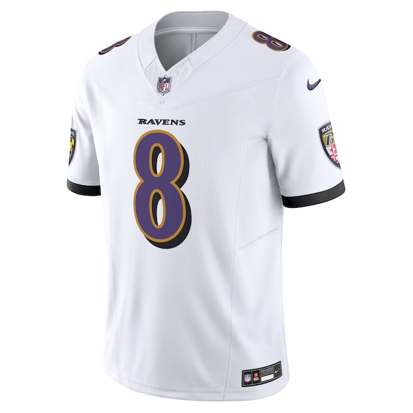 Lamar Jackson Baltimore Ravens Nike Vapor F.U.S.E. Limited Jersey - White/Black - Image 3