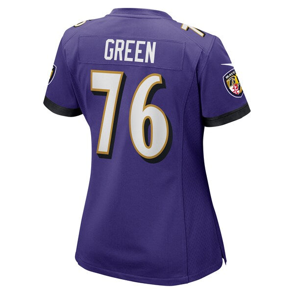 Kenyon Green Baltimore Ravens Nike Women's Team Game Jersey - Purple - Image 3