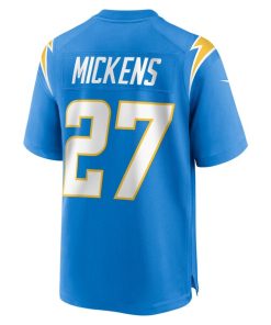 Alternative view of R.J. Mickens Los Angeles Chargers Nike Team Game Jersey -  Powder Blue