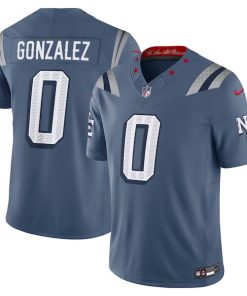 Christian Gonzalez New England Patriots Nike 2025 Rivalries Collection Limited Jersey - Storm Blue