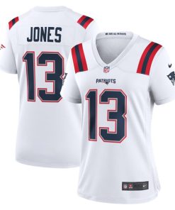 Jack Jones New England Patriots Nike Women's Game Player Jersey - White/Navy