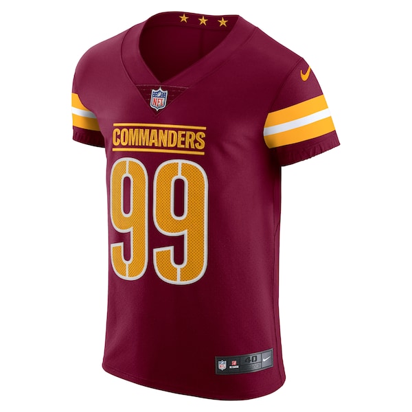 Chase Young Washington Commanders Nike Vapor Elite Jersey - Burgundy/Black/White - Image 3
