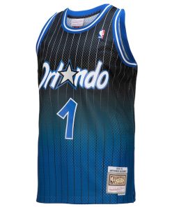 Alternative view of Penny Hardaway Orlando Magic 1994/95 Hardwood Classics Fadeaway Swingman Player Jersey - Royal/Black