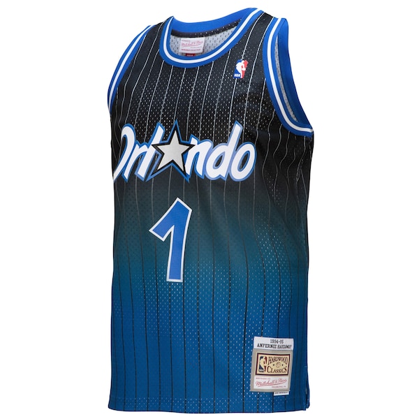 Penny Hardaway Orlando Magic 1994/95 Hardwood Classics Fadeaway Swingman Player Jersey - Royal/Black - Image 2