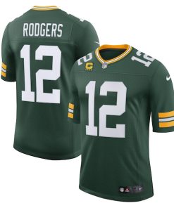 Aaron Rodgers Green Bay Packers Nike Captain Vapor Limited Jersey - Green