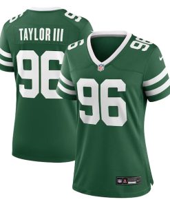 Alternative view of Leonard Taylor III New York Jets Nike Women's Team Game Jersey - Legacy Green