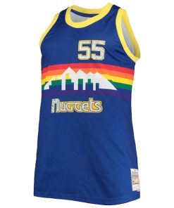 Alternative view of Dikembe Mutombo Denver Nuggets Big & Tall 1991/92 NBA 75th Anniversary Diamond Swingman Jersey - Blue