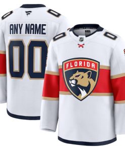 Alternative view of Florida Panthers  Away Premium Custom Jersey - White/Red