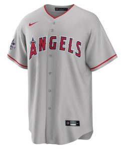 Alternative view of Los Angeles Angels Nike 2025 MLB All-Star Game Away Replica Jersey - Gray
