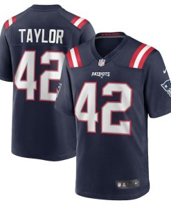 J.J. Taylor New England Patriots Nike Team Game Jersey - Navy