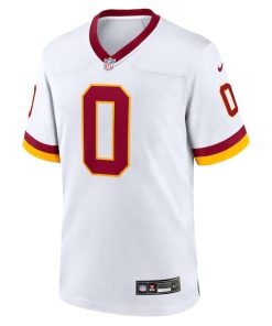 Alternative view of Mike Sainristil Washington Commanders Nike Game Super Bowl Era Jersey - White