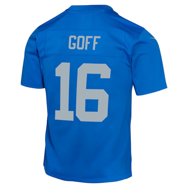 Jared Goff Detroit Lions Nike Youth Alternate Game Jersey - Blue - Image 3